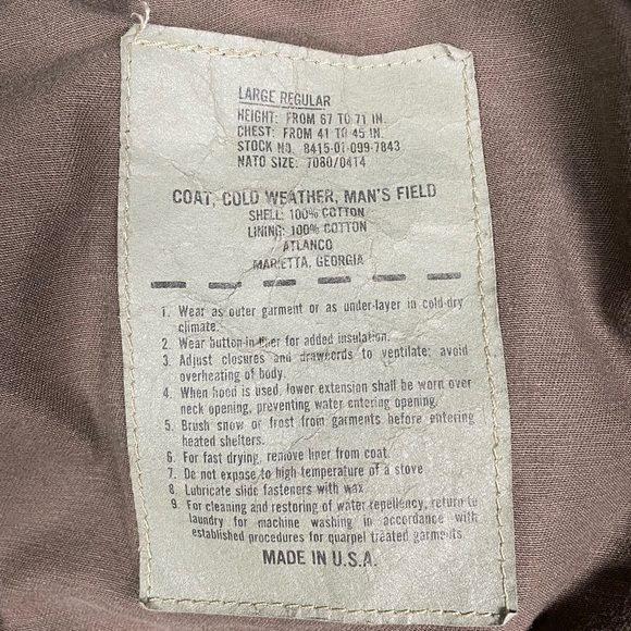 VINTAGE Camo Jacket Mens 2XL Advantage Lined Scovill 1970s U.S Military Hunting - Picture 9 of 9